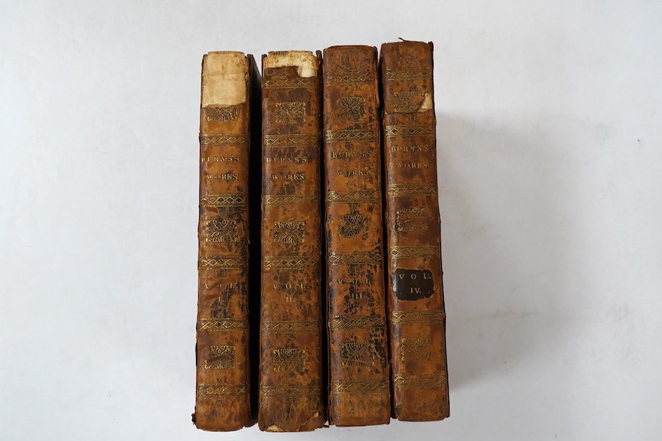 Burns, Robert -The Works of .....with an Account of His Life, and a Criticism of His Writings....(and) some observations on the character and condition of the Scottish peasantry. (new edition), 4 vols. portrait frontis.,